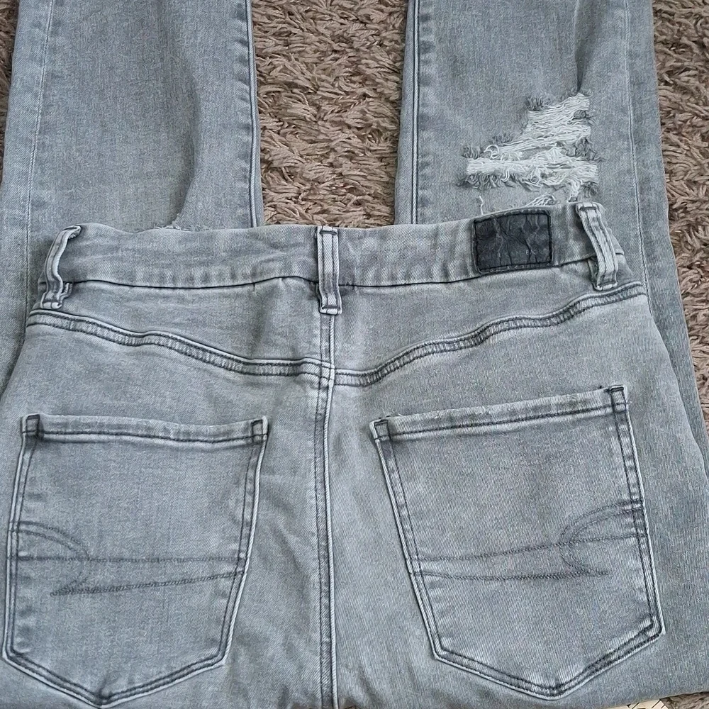 Women's American Eagle Curvy Hi-rise Skinny Distressed Jeggong Jeans Size 6